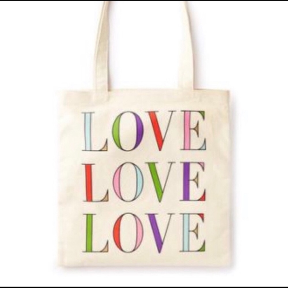 1 NEW Kate Spade Canvas Love Book Tote - GR8 GIFT!